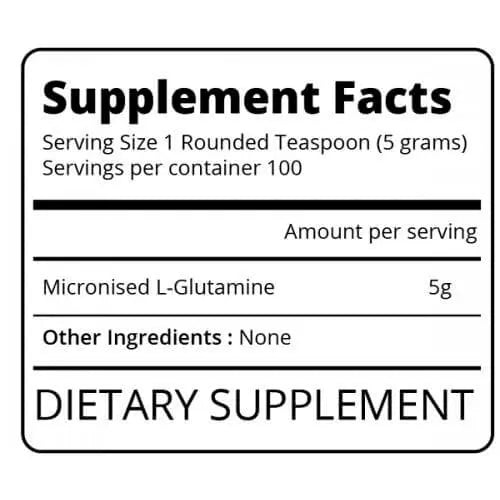EatMe Glutamine Micronised 500g | Sky Nutrition