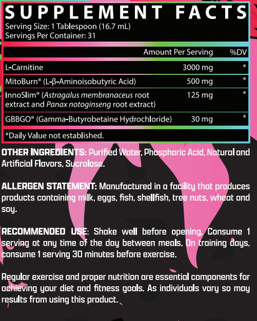 Nutrex CarniBurn Fuego Stim Free | Sky Nutrition