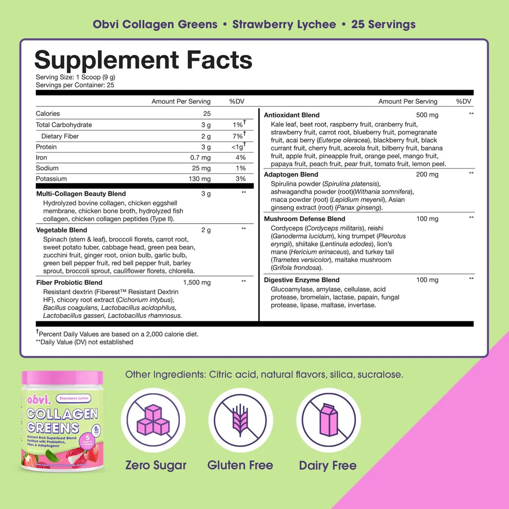 Obvi Collagen Greens | Sky Nutrition