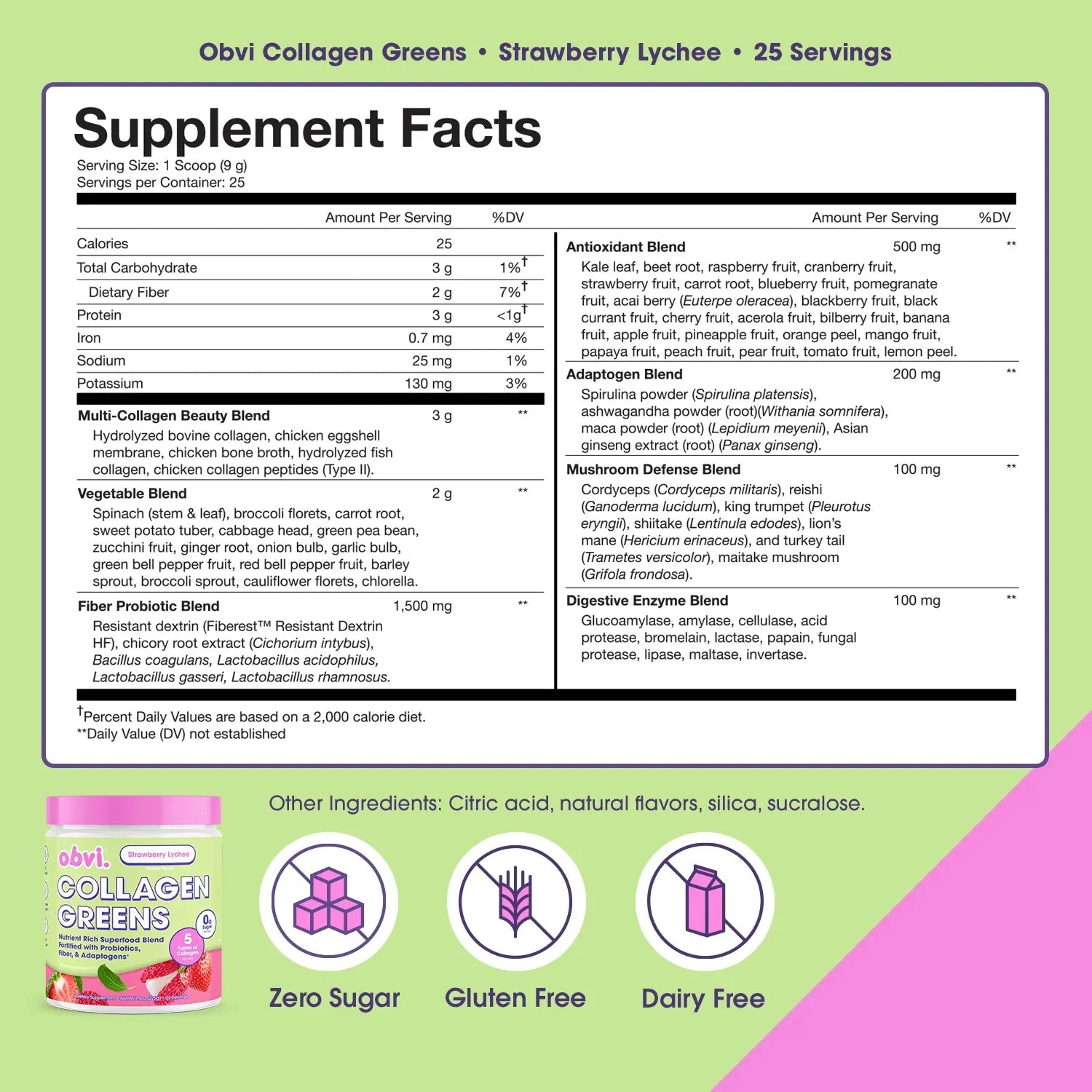 Obvi Collagen Greens | Sky Nutrition