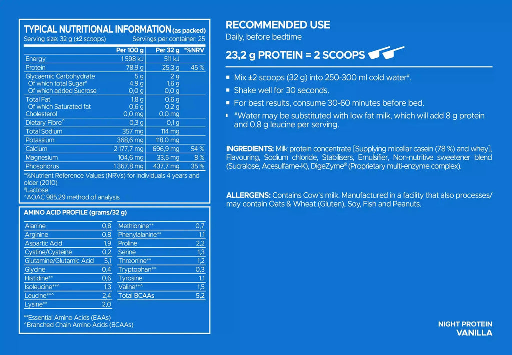 USN Casein Night Time Protein | Sky Nutrition