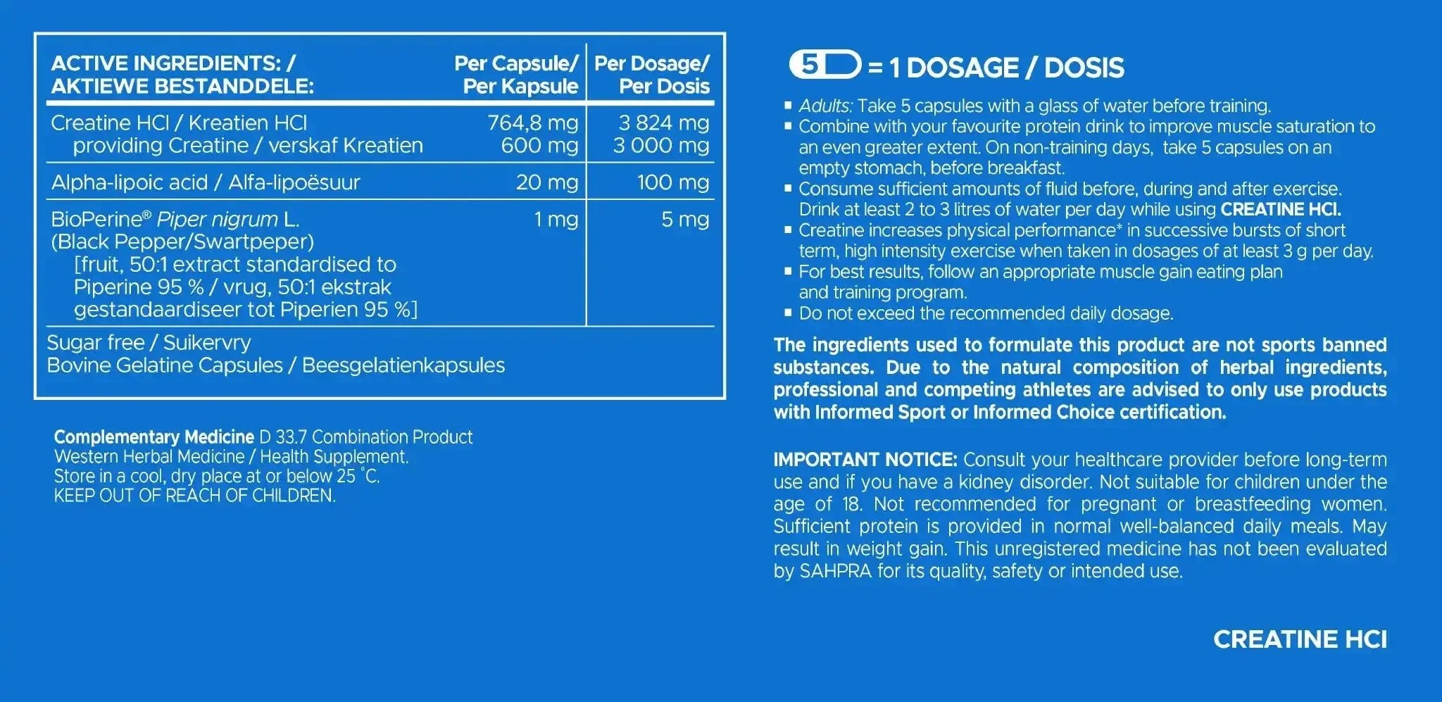 USN Creatine HCI | Sky Nutrition