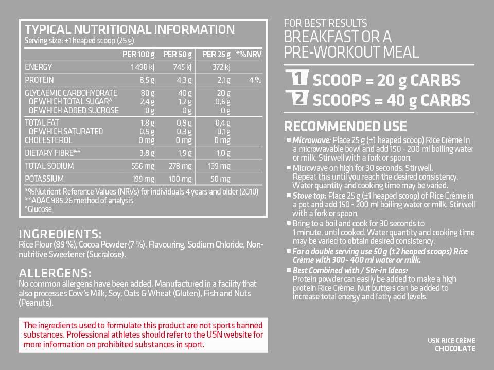 USN Rice Cream | Sky Nutrition