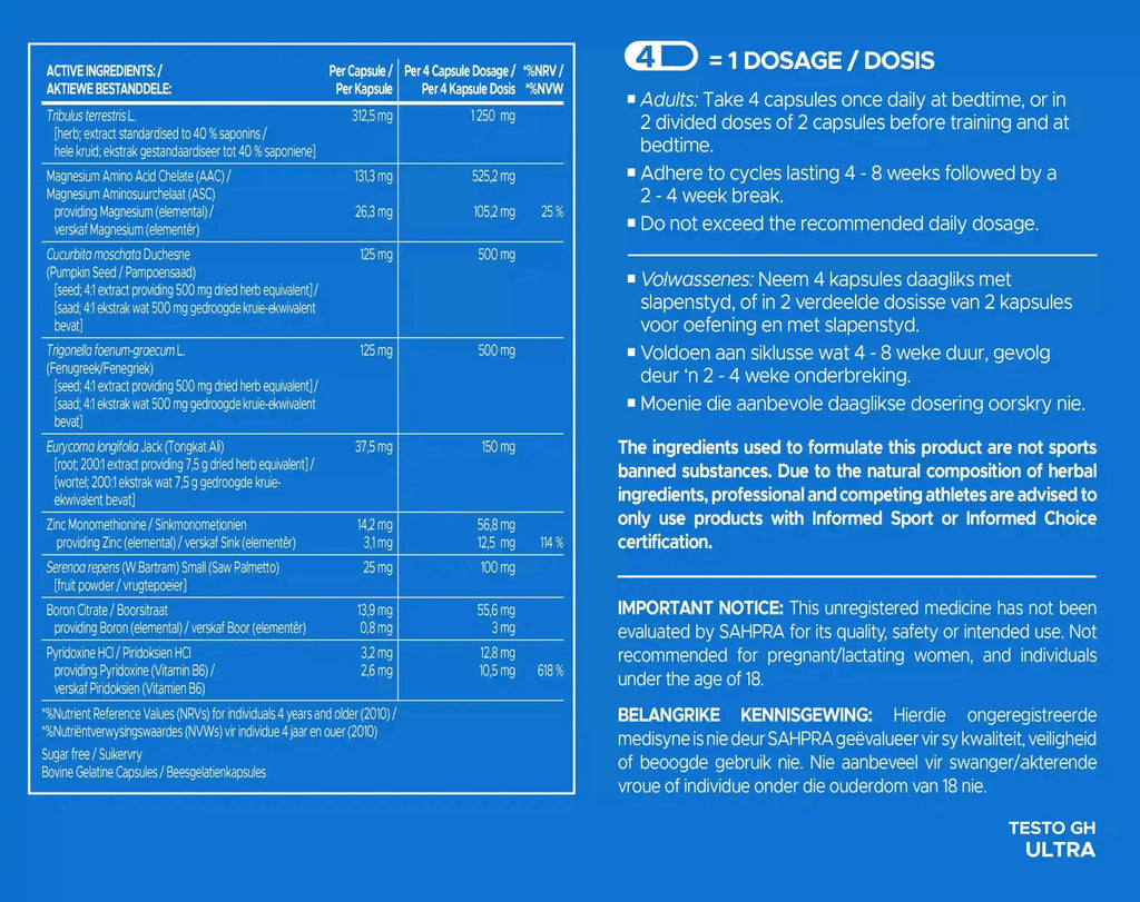 USN Testo gH Ultra | Sky Nutrition