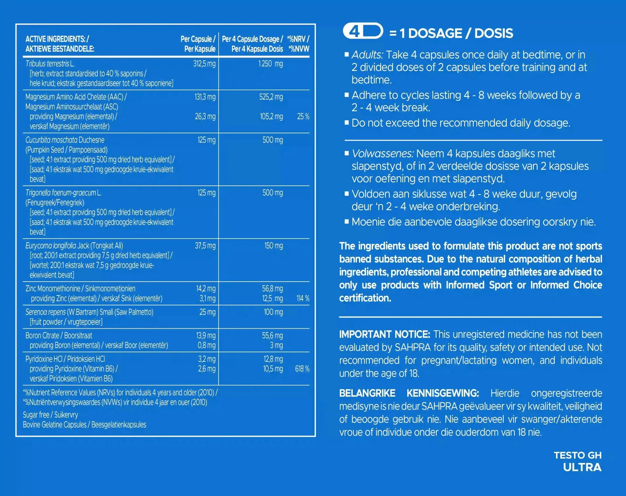 USN Testo gH Ultra | Sky Nutrition