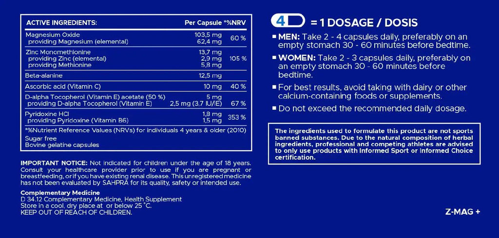 USN Z - Mag+ | Sky Nutrition