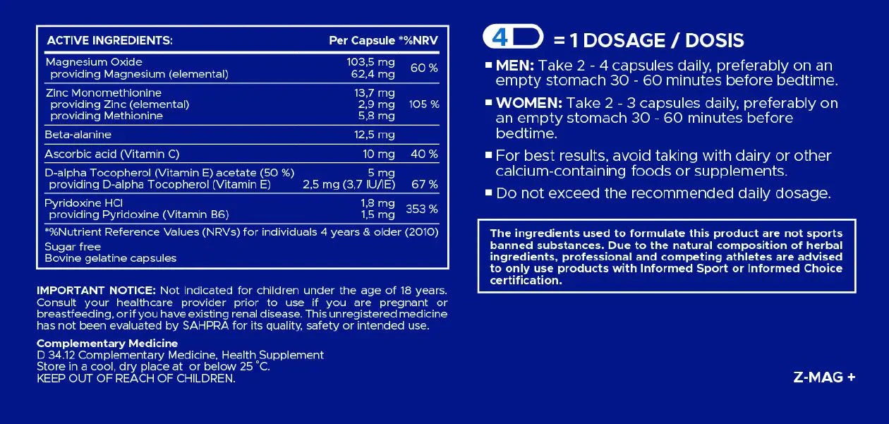 USN Z - Mag+ | Sky Nutrition