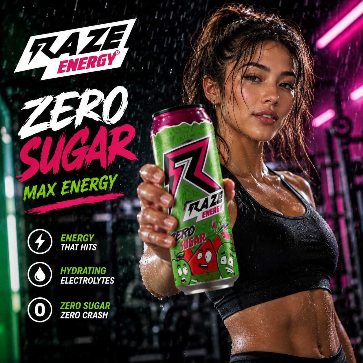 Raze Energy zero sugar performance energy