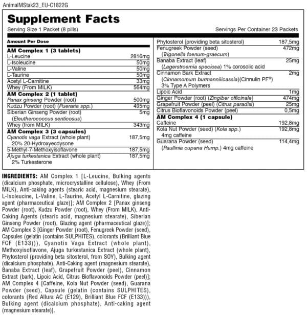 Animal M-Stak 21 Pak - TopDog Nutrition