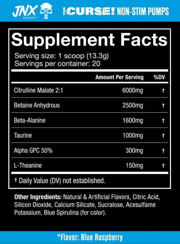 JNX Sports The Curse! Non Stim Pumps + Skull Shaker - TopDog Nutrition